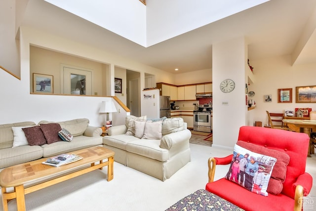 view of carpeted living room