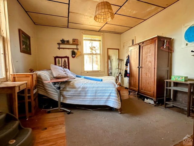 bedroom featuring light hardwood / wood-style flooring