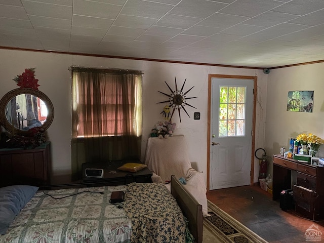 bedroom featuring ornamental molding