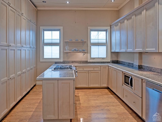 517519 Washington St, Hudson, NY 12534 - kitchen featuring a healthy amount of sunlight, light wood finished floors, and stainless steel appliances