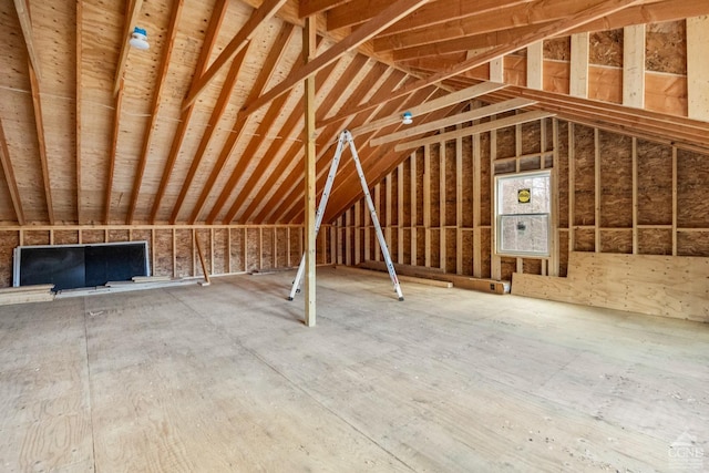 view of attic