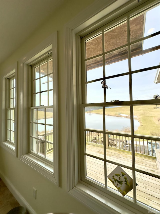 interior space with baseboards