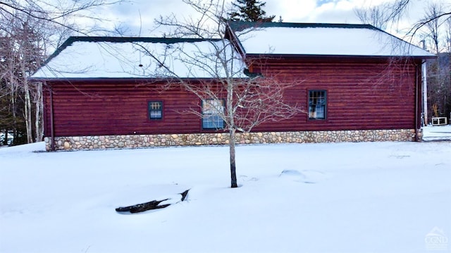 view of snowy exterior