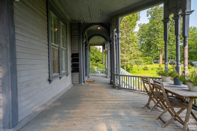 view of patio with covered porch