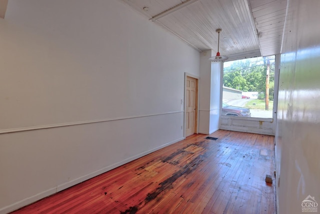 spare room featuring hardwood / wood-style flooring