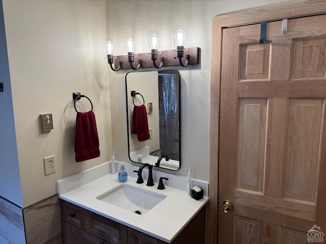 bathroom featuring vanity