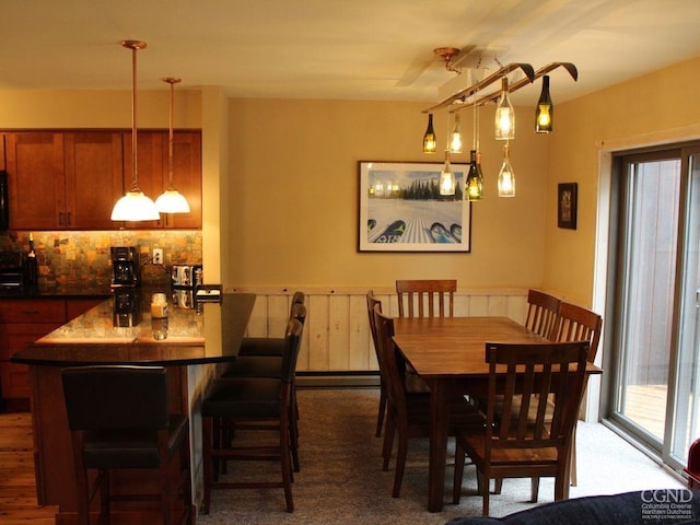 view of dining area