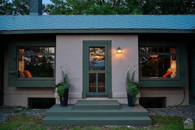 view of doorway to property