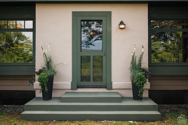 view of doorway to property
