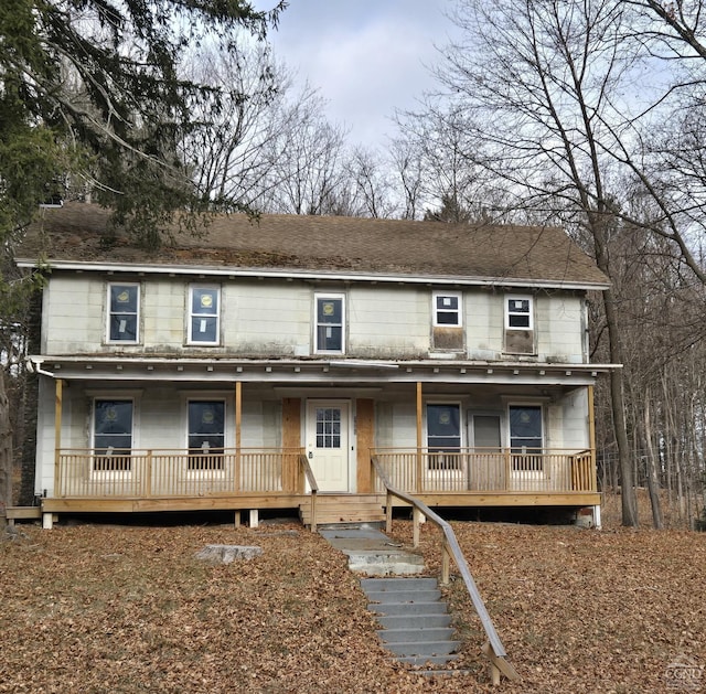 view of front of property with a porch