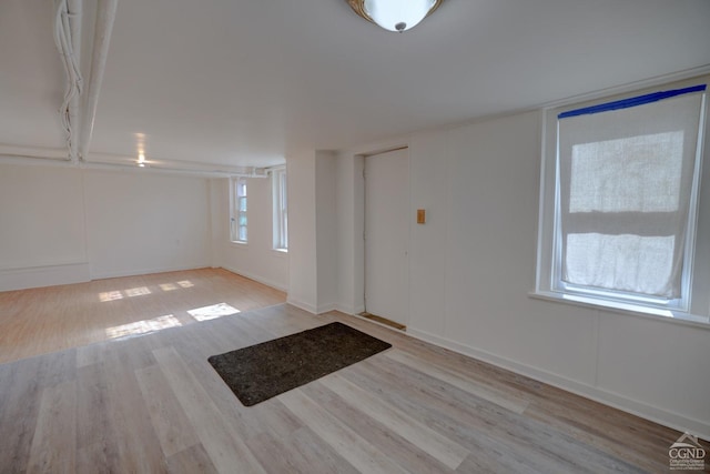 foyer entrance featuring light hardwood / wood-style floors