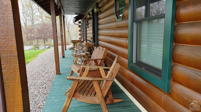 exterior space with covered porch