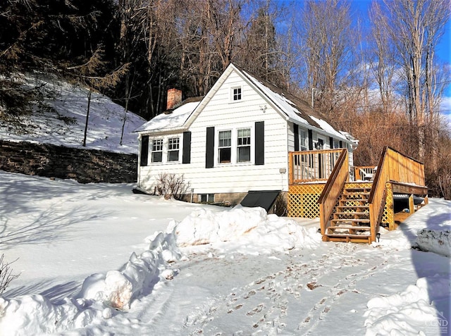 exterior space featuring a deck