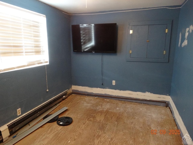 empty room with electric panel