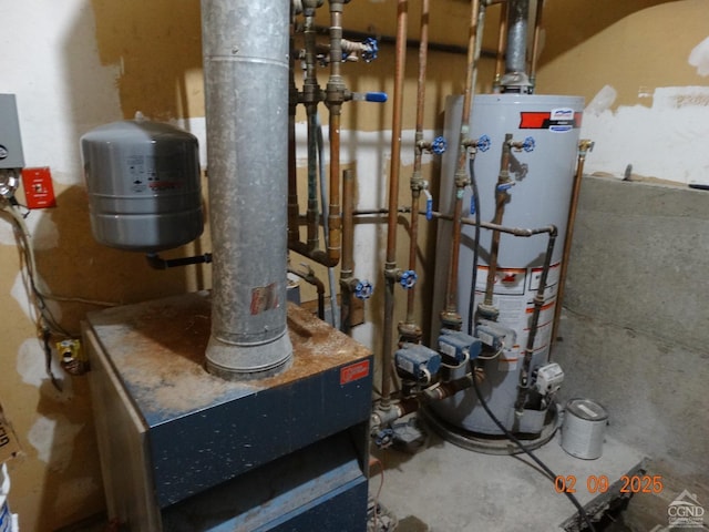 utilities featuring gas water heater