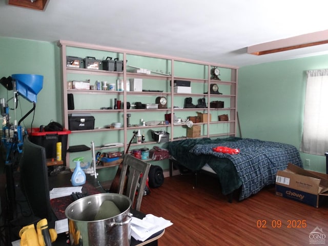 bedroom featuring hardwood / wood-style flooring