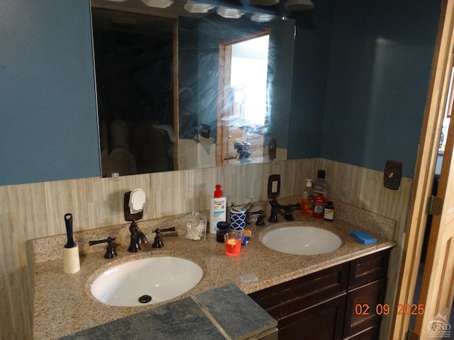 bathroom featuring vanity