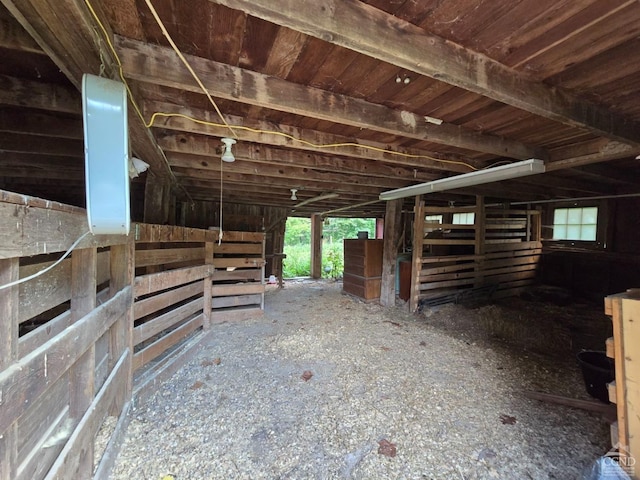 view of horse barn