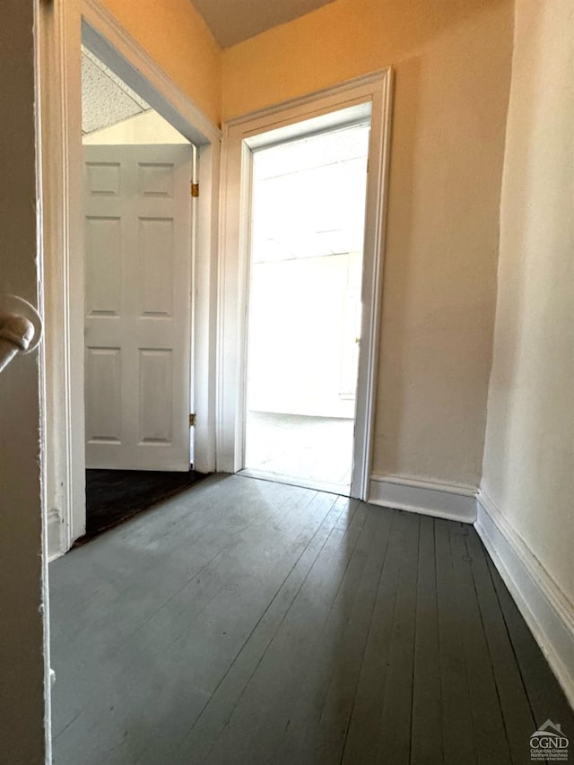 interior space featuring wood-type flooring