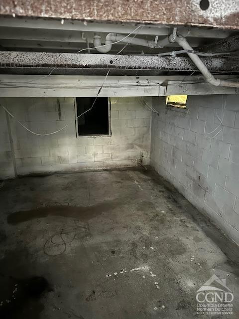 view of basement