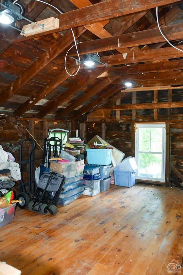 view of attic