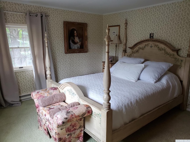 bedroom featuring ornamental molding