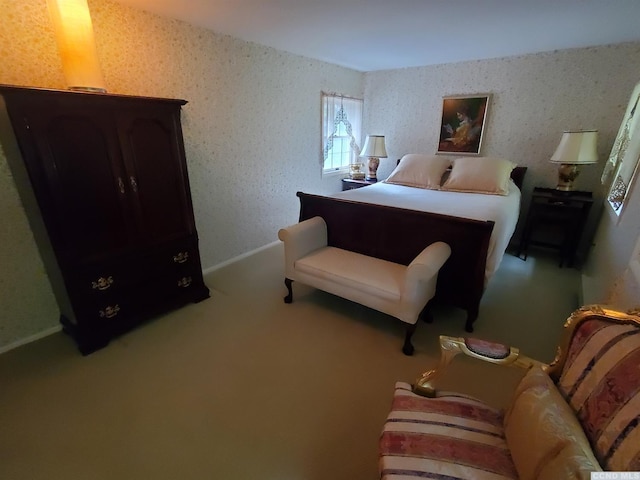 view of carpeted bedroom