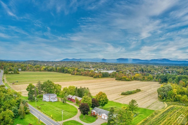 property view of mountains with a rural view