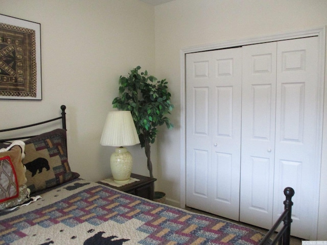 bedroom with a closet