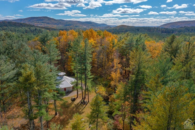 aerial view featuring a mountain view