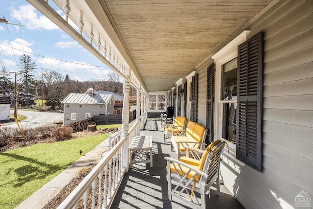 view of patio with a porch