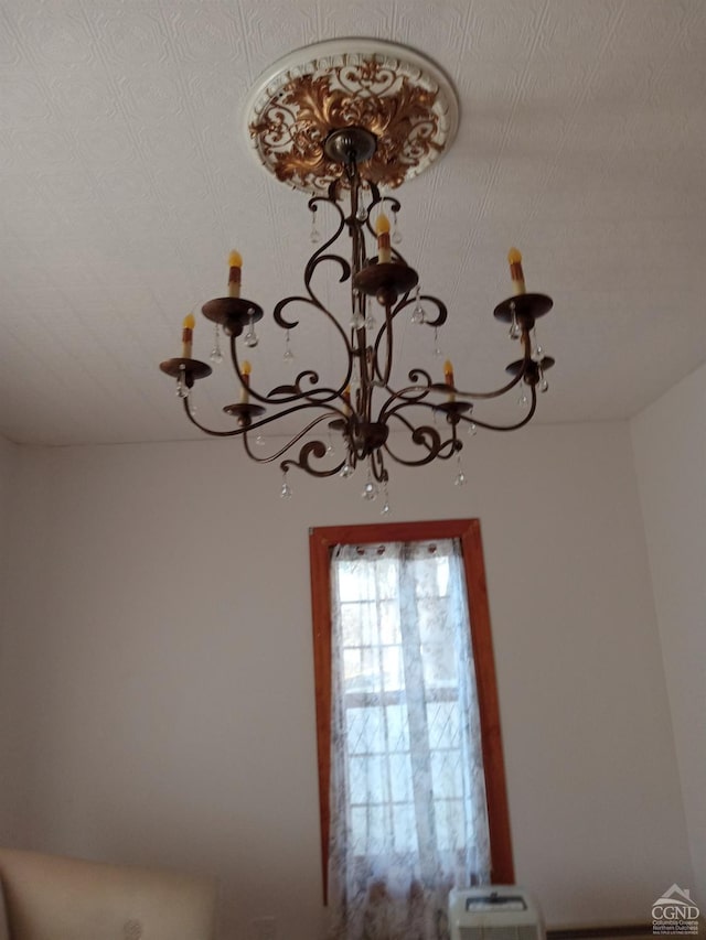 room details with a chandelier