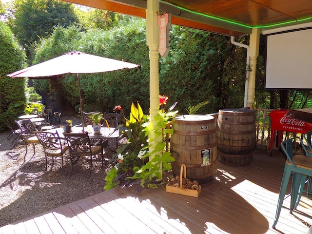 view of wooden terrace