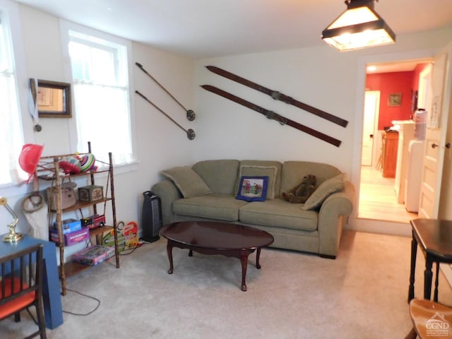 view of carpeted living room