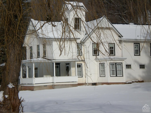 view of front of home featuring covered porch