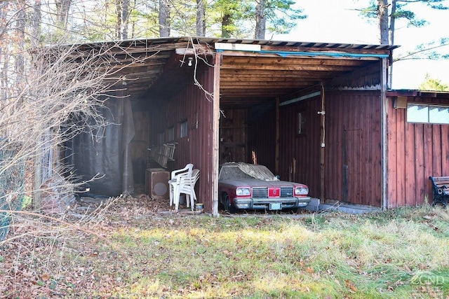 view of outdoor structure with a carport