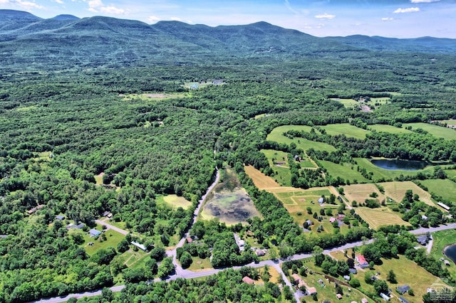 bird's eye view featuring a mountain view