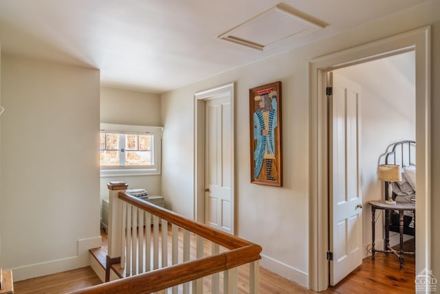 hallway featuring light wood-type flooring