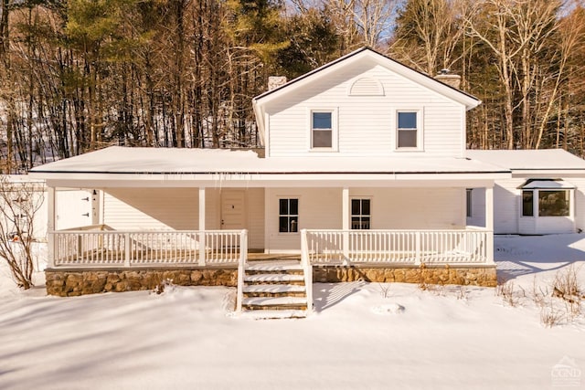 view of front of property with a porch