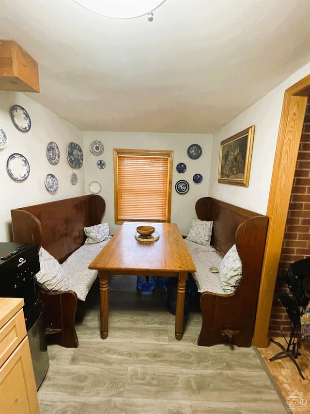 sitting room with light wood-type flooring