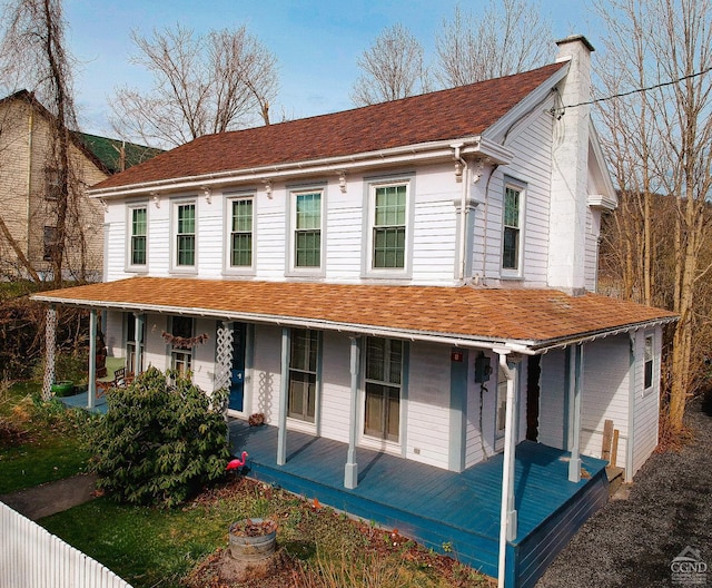 view of front facade with covered porch