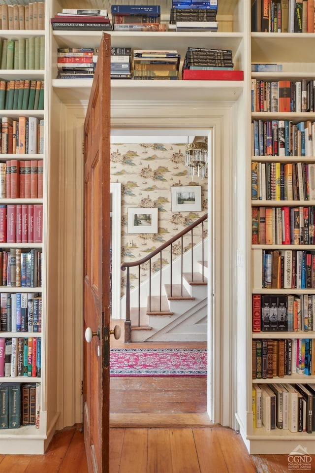 interior space with wood-type flooring