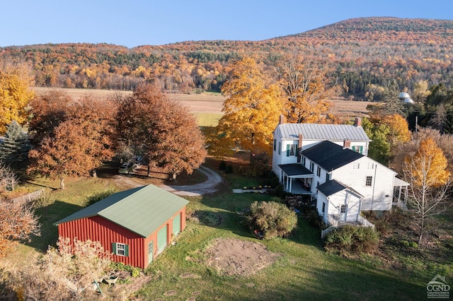 bird's eye view featuring a mountain view