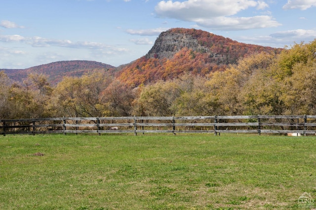 mountain view with a rural view