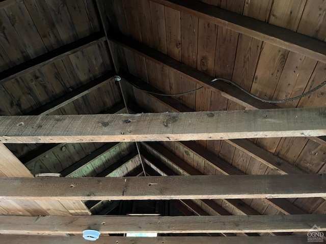 details with beam ceiling and wood ceiling