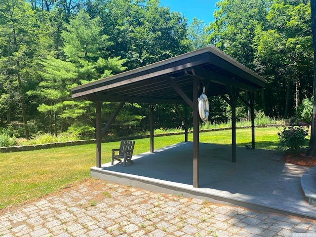 view of property's community featuring a gazebo and a yard