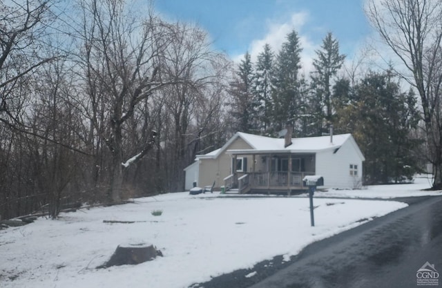 exterior space with covered porch