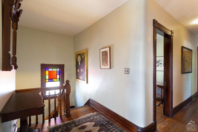 bedroom featuring dark wood-type flooring