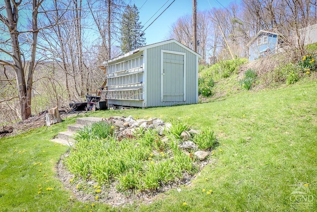 view of shed