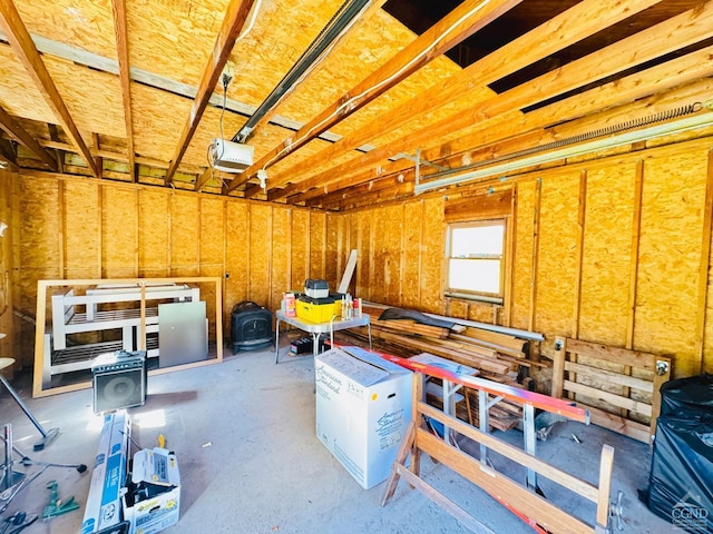basement featuring a garage